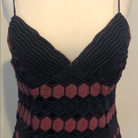 NWT Nordstrom Bardot Diamond lace dress midi - Picture 5 of 8